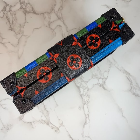 Louis Vuitton Petite Malle Race print checker trunk crossbody leather LV bag - Picture 11 of 16